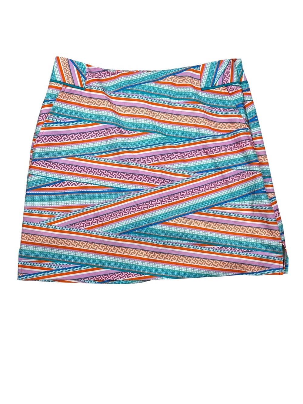 EP Pro Multicolor Striped Mini Skort - Teal, Orange, Purple, Pink